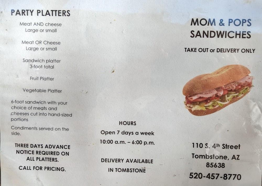 Mom and Pop's Sandwich Shop Menu image 3